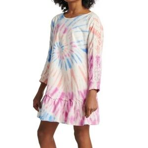 Justice Tye-Dye Long Sleeve Dress Medium